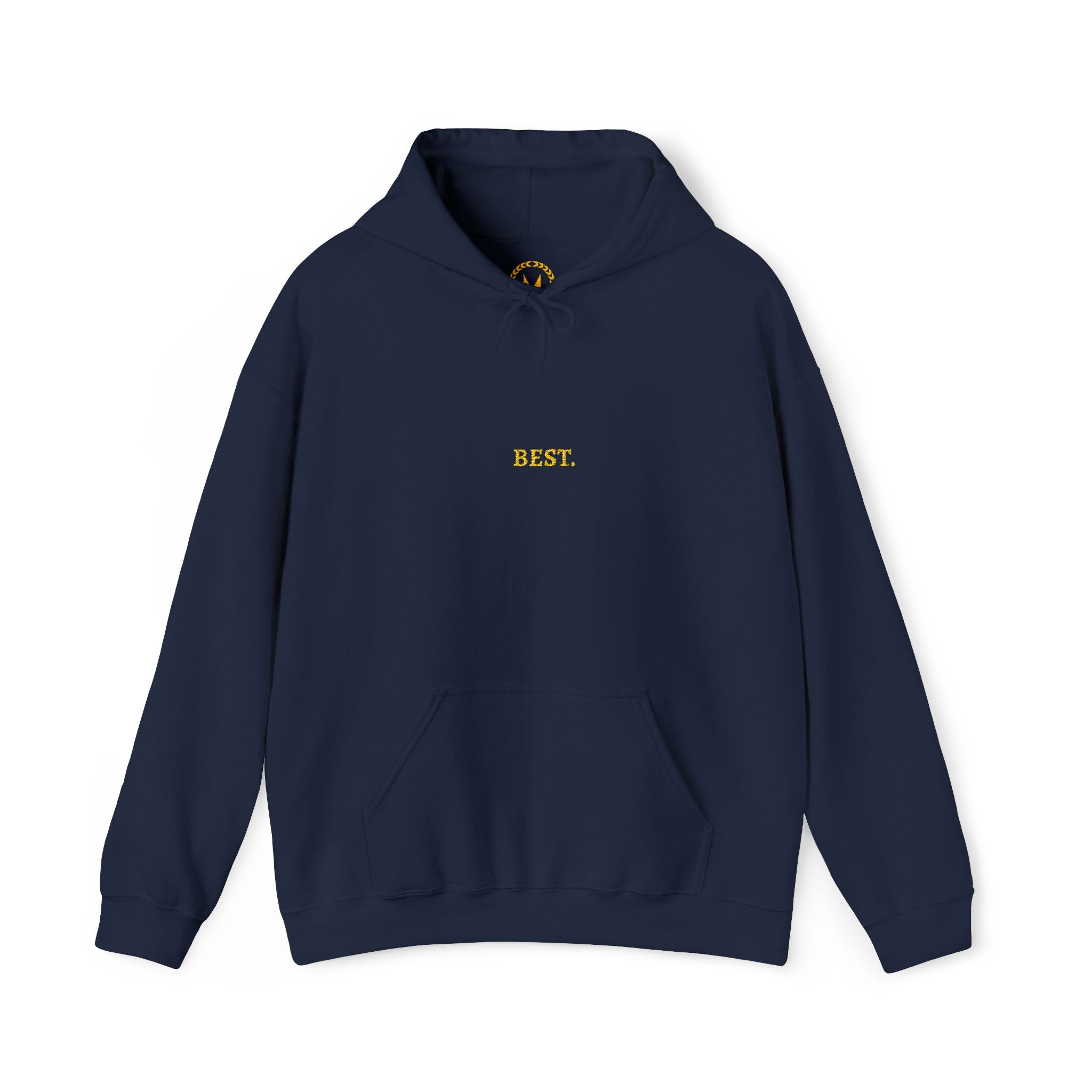 BEST. Gold Embroidered Modern-Classic Minimalist Hoodie