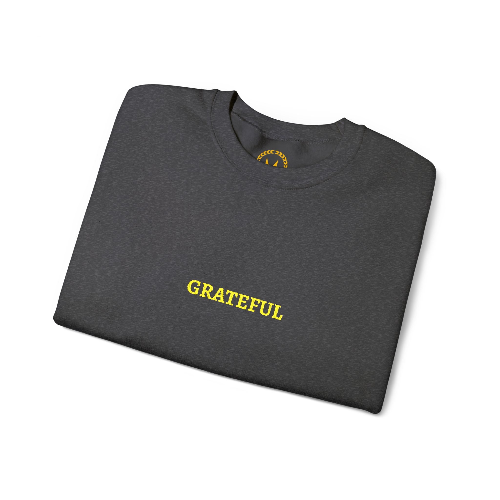 GRATEFUL Gold Embroidered Modern-Classic Minimalist Sweater