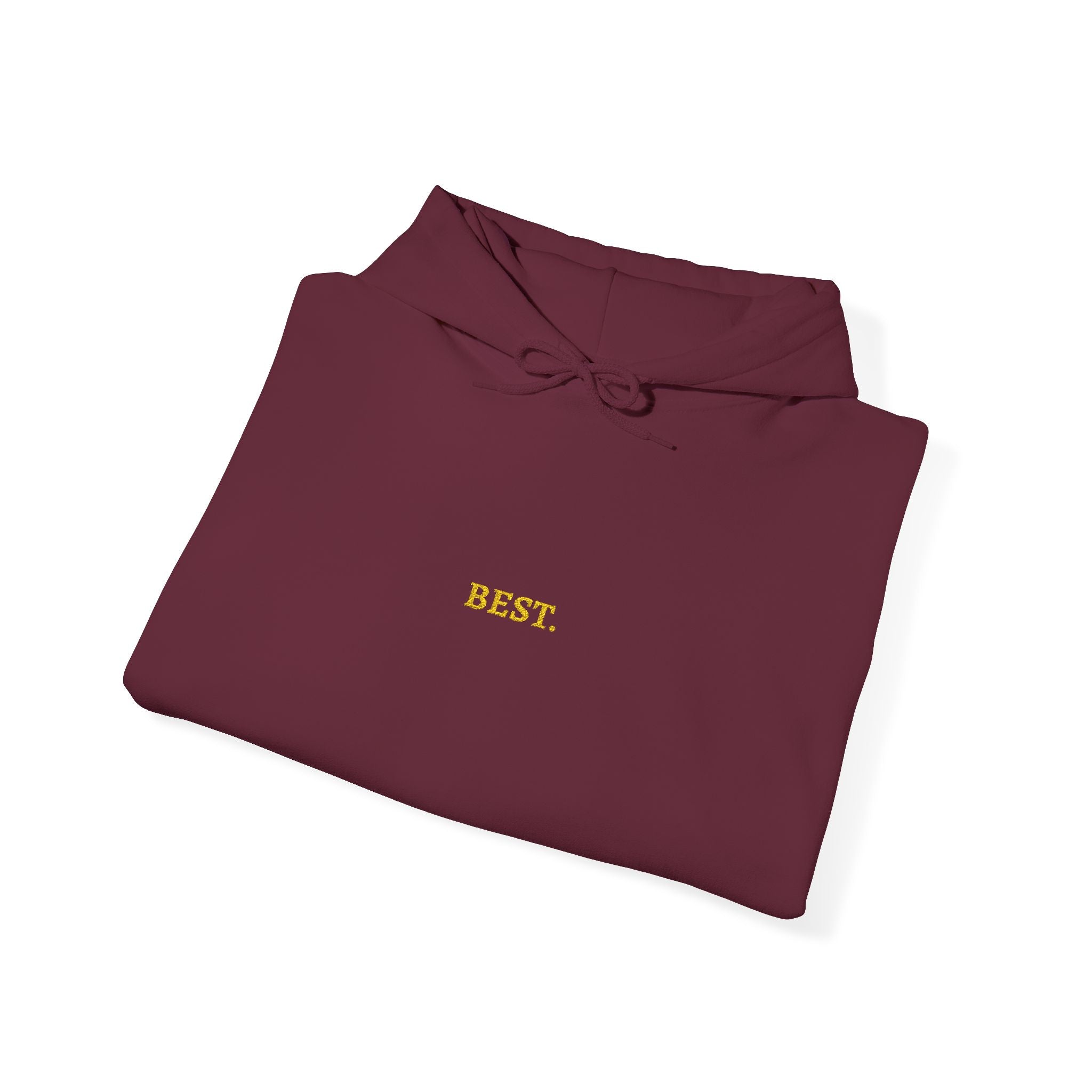 BEST. Gold Embroidered Modern-Classic Minimalist Hoodie