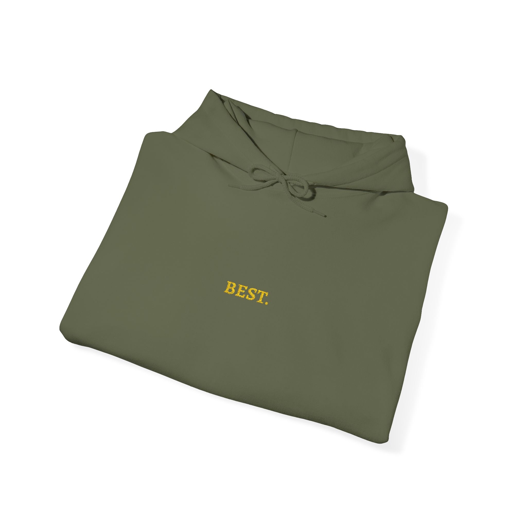 BEST. Gold Embroidered Modern-Classic Minimalist Hoodie