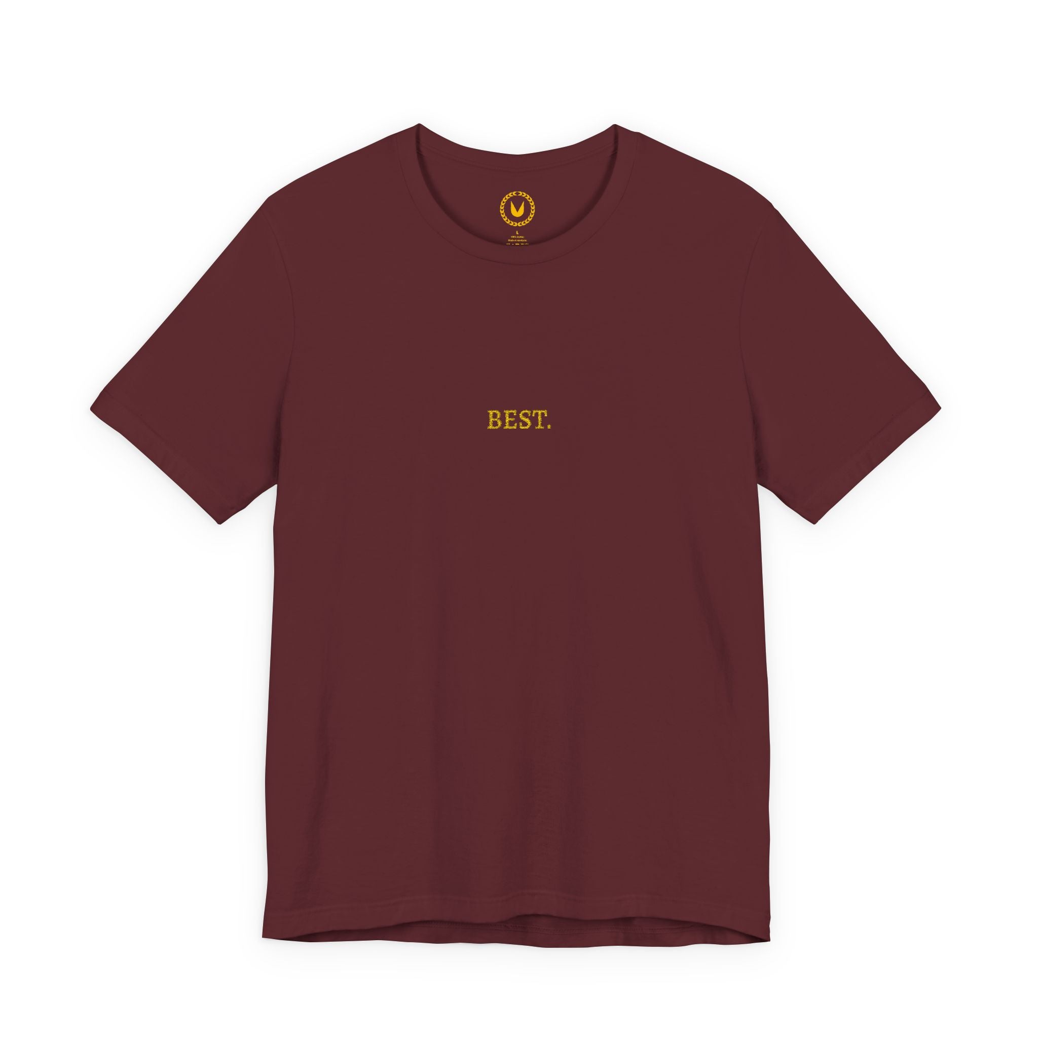 BEST. Gold Embroidered Modern-Classic Minimalist T-Shirt
