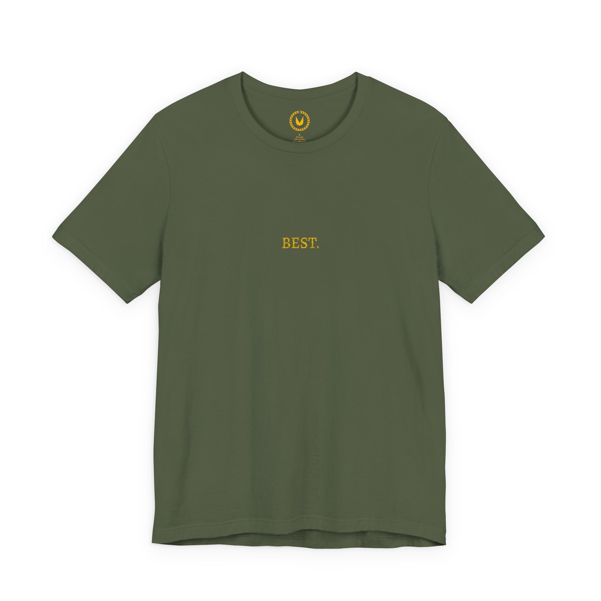 BEST. Gold Embroidered Modern-Classic Minimalist T-Shirt