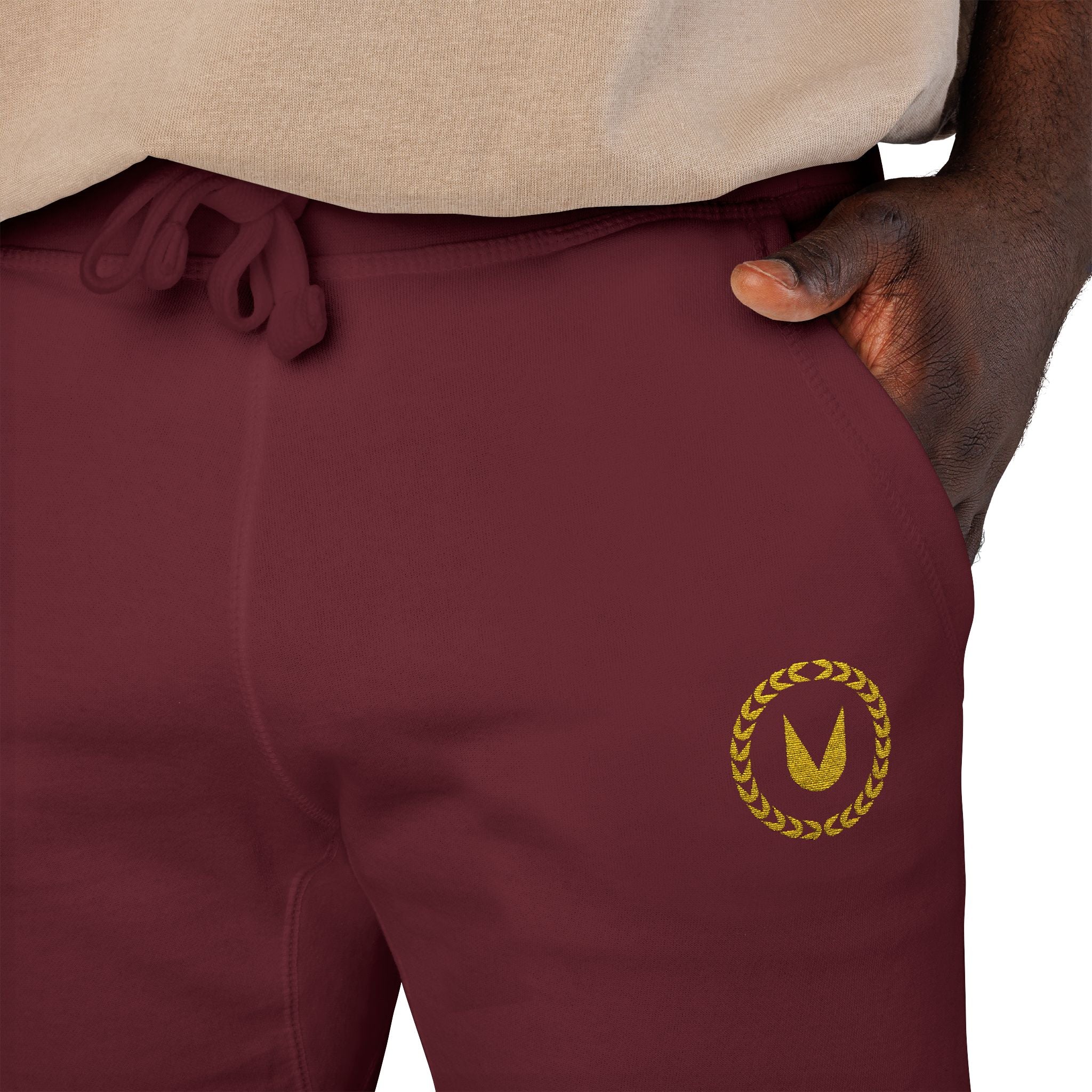 Modern-Classic Minimalist Joggers with Gold Embroidered ULC Emblem