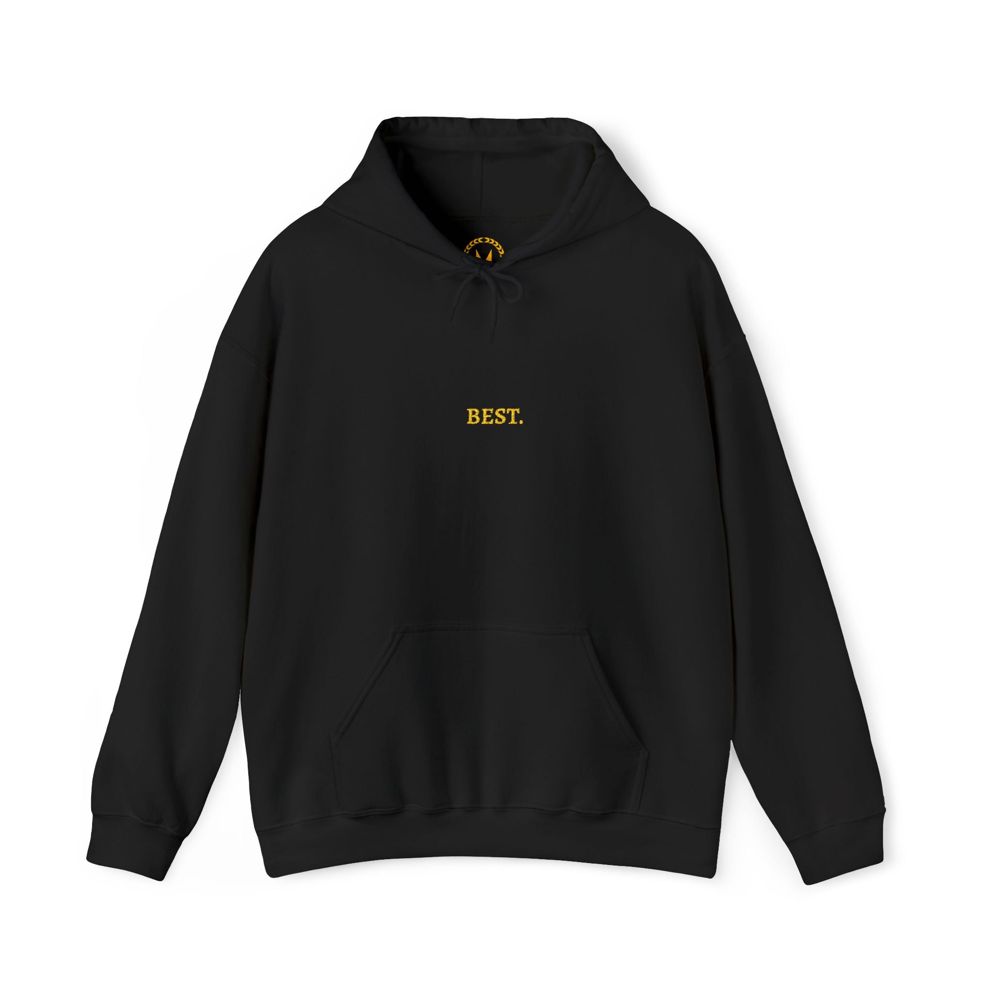 BEST. Gold Embroidered Modern-Classic Minimalist Hoodie