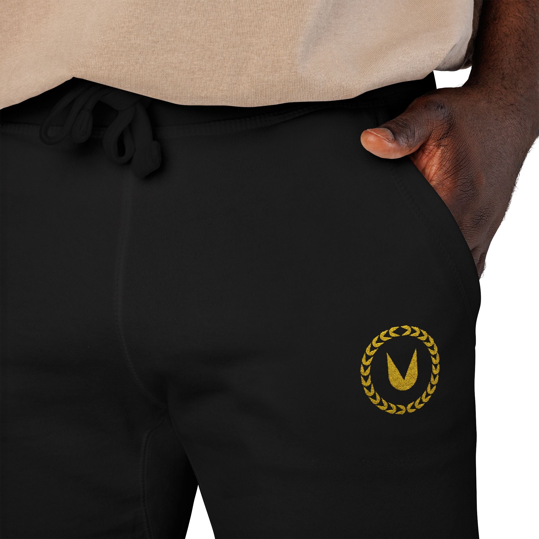 Modern-Classic Minimalist Joggers with Gold Embroidered ULC Emblem