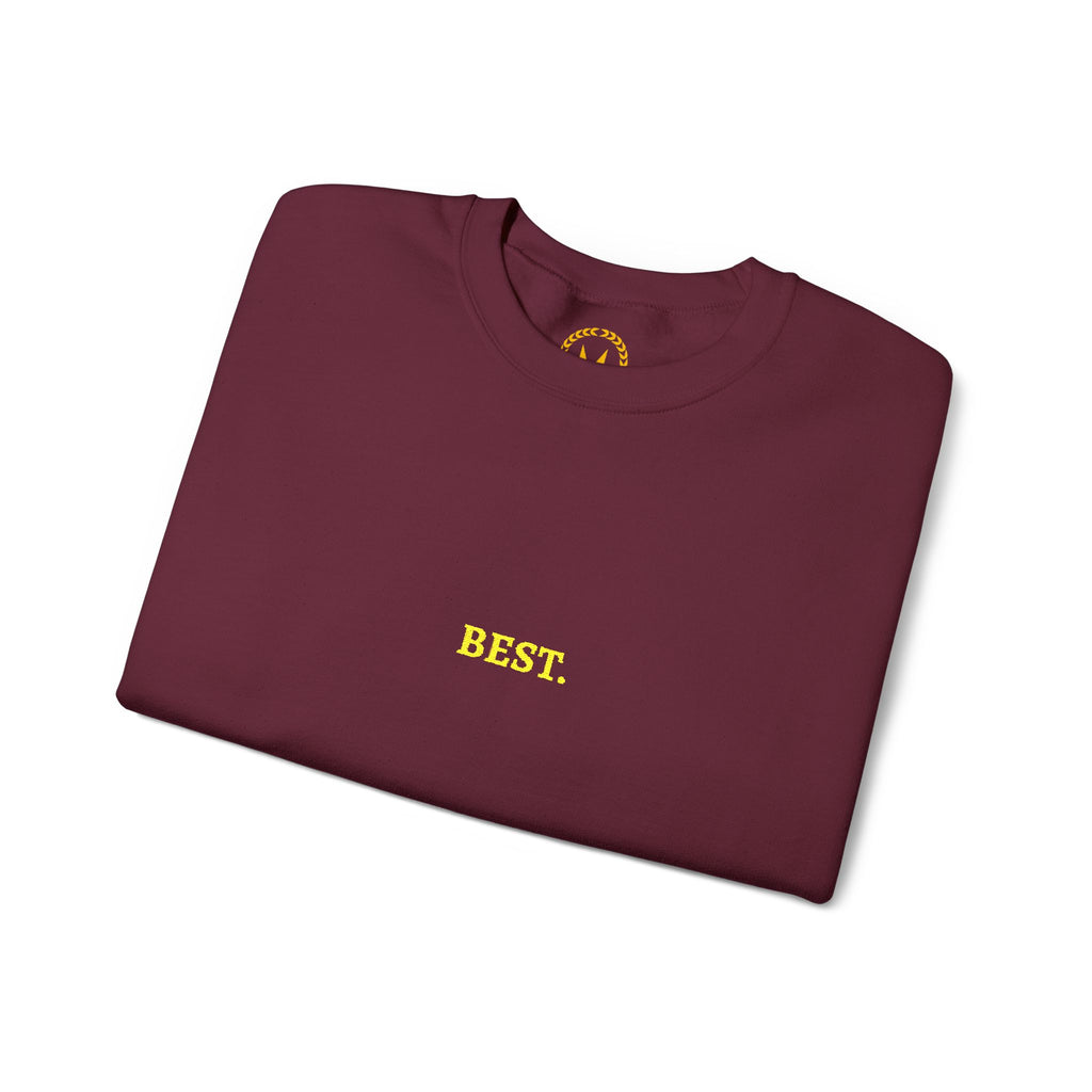BEST. Gold Embroidered Modern-Classic Minimalist Sweatshirt