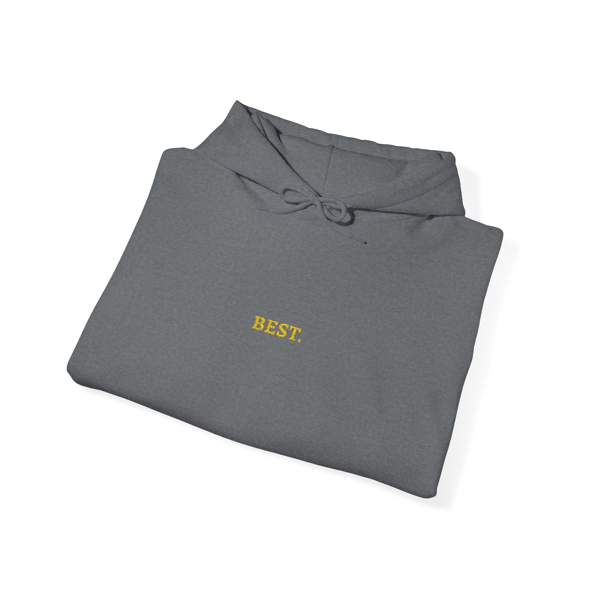 BEST. Gold Embroidered Modern-Classic Minimalist Hoodie