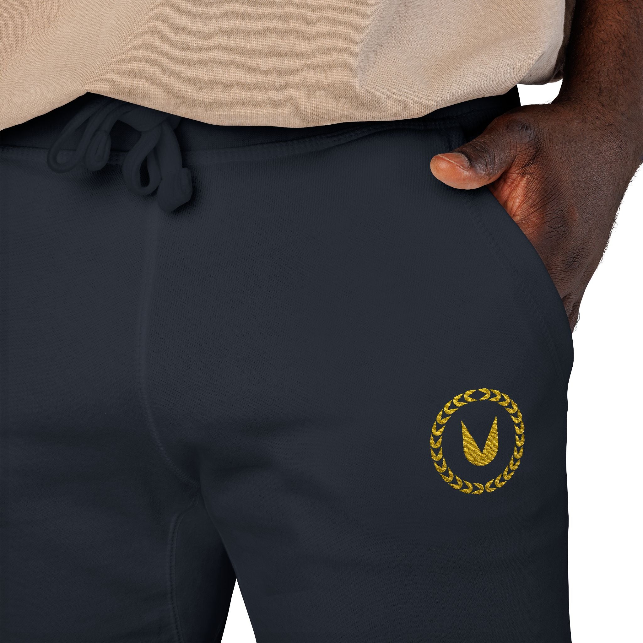 Modern-Classic Minimalist Joggers with Gold Embroidered ULC Emblem