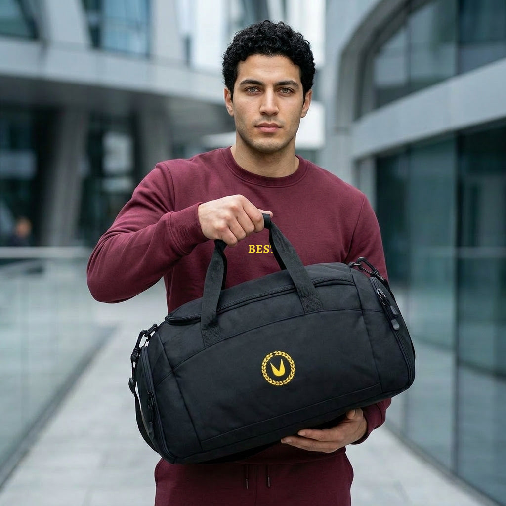 Gym Duffle Bag with Gold Embroidered ULC Emblem