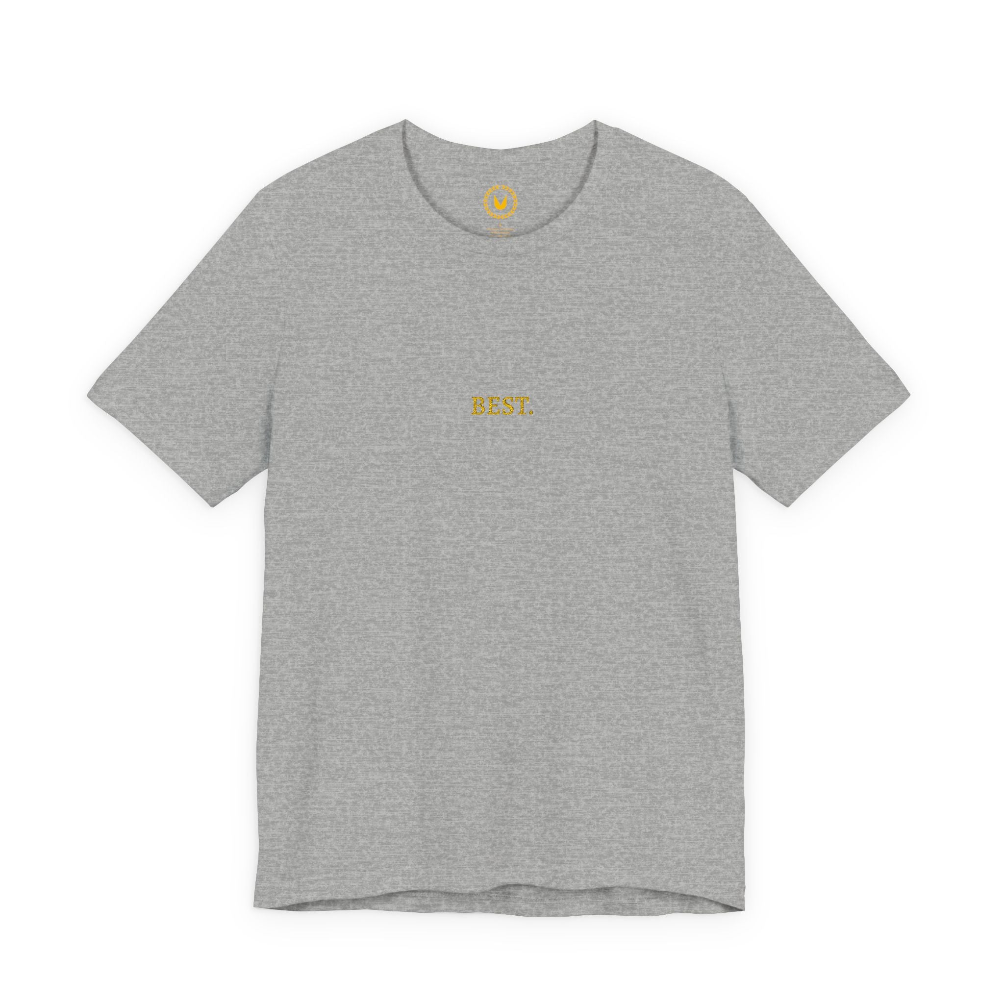 BEST. Gold Embroidered Modern-Classic Minimalist T-Shirt