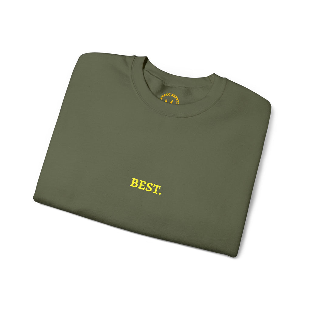 BEST. Gold Embroidered Modern-Classic Minimalist Sweatshirt