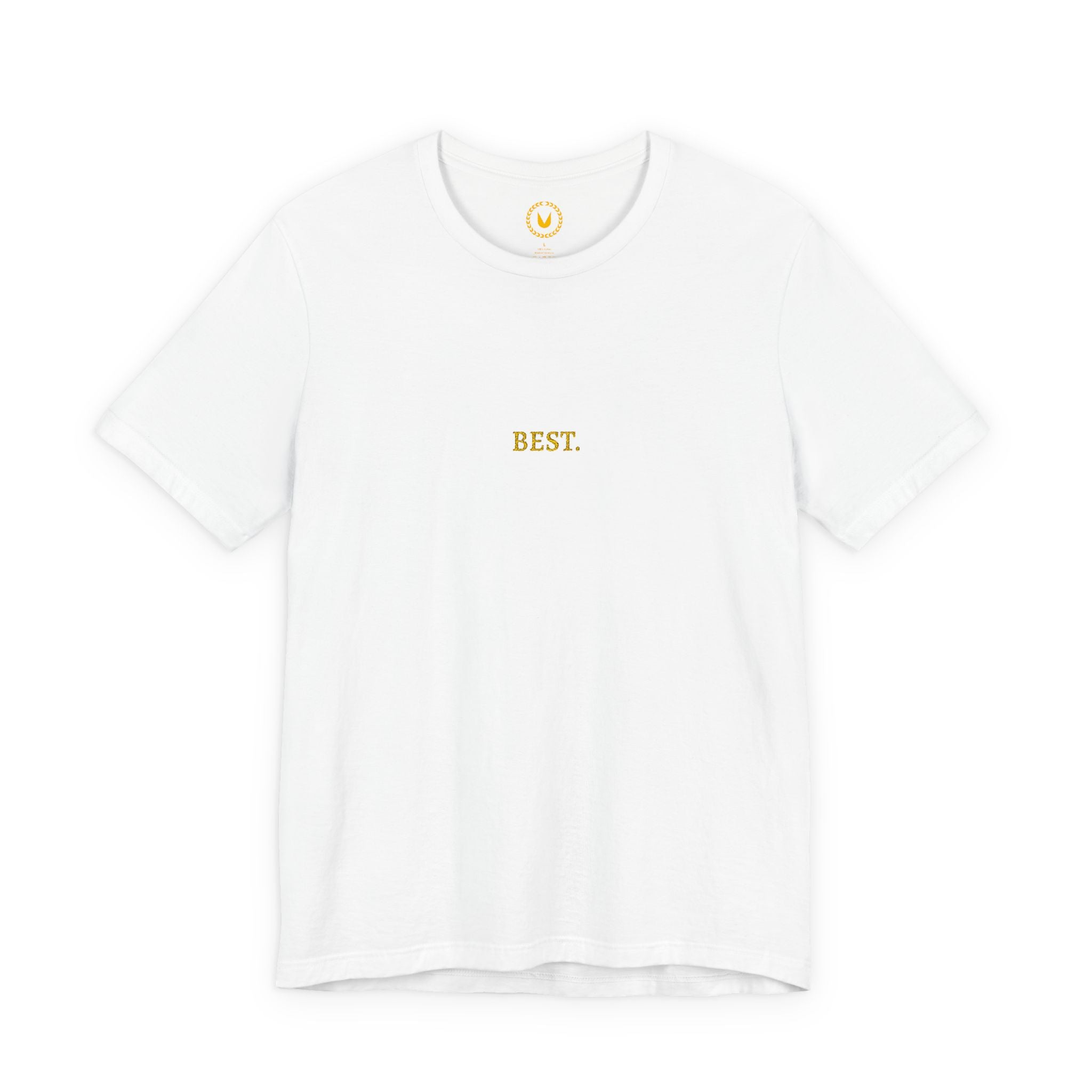 BEST. Gold Embroidered Modern-Classic Minimalist T-Shirt
