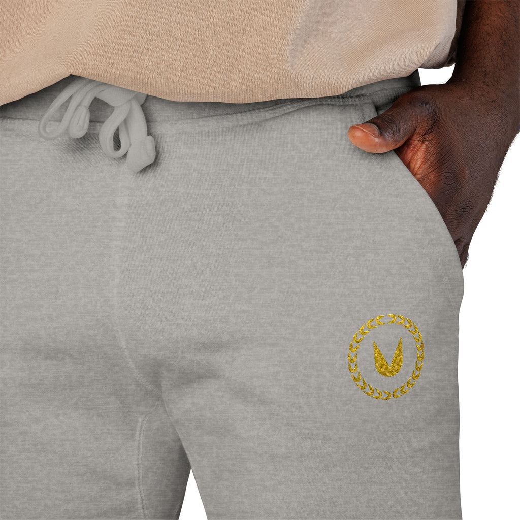 Modern-Classic Minimalist Joggers with Gold Embroidered ULC Emblem