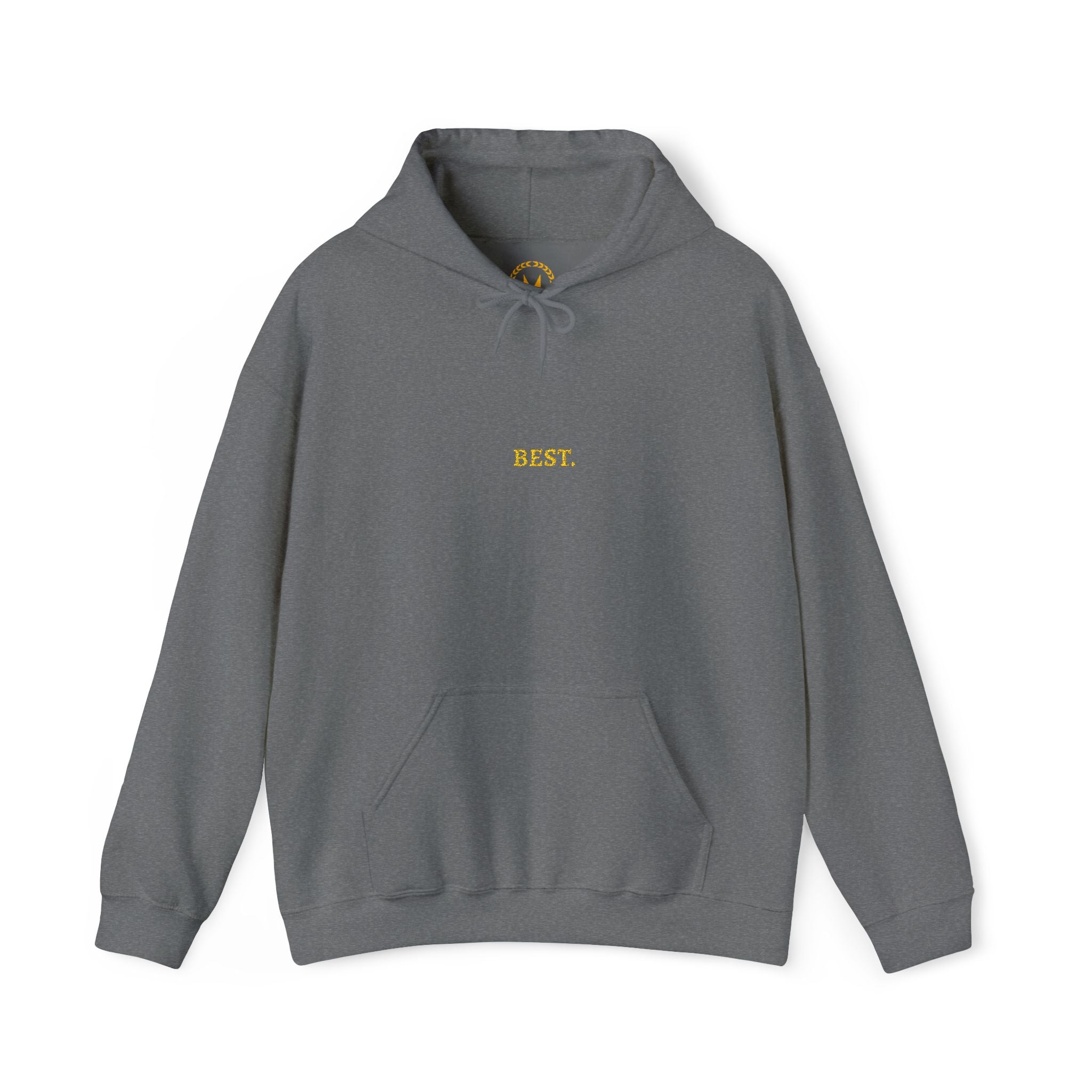 BEST. Gold Embroidered Modern-Classic Minimalist Hoodie