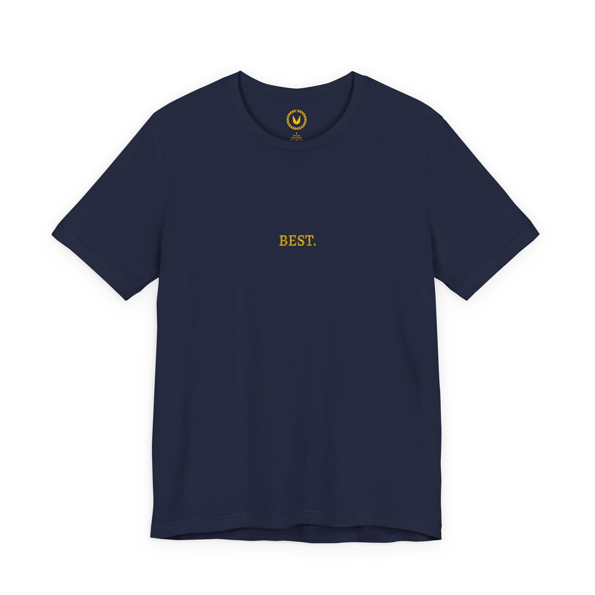 BEST. Gold Embroidered Modern-Classic Minimalist T-Shirt
