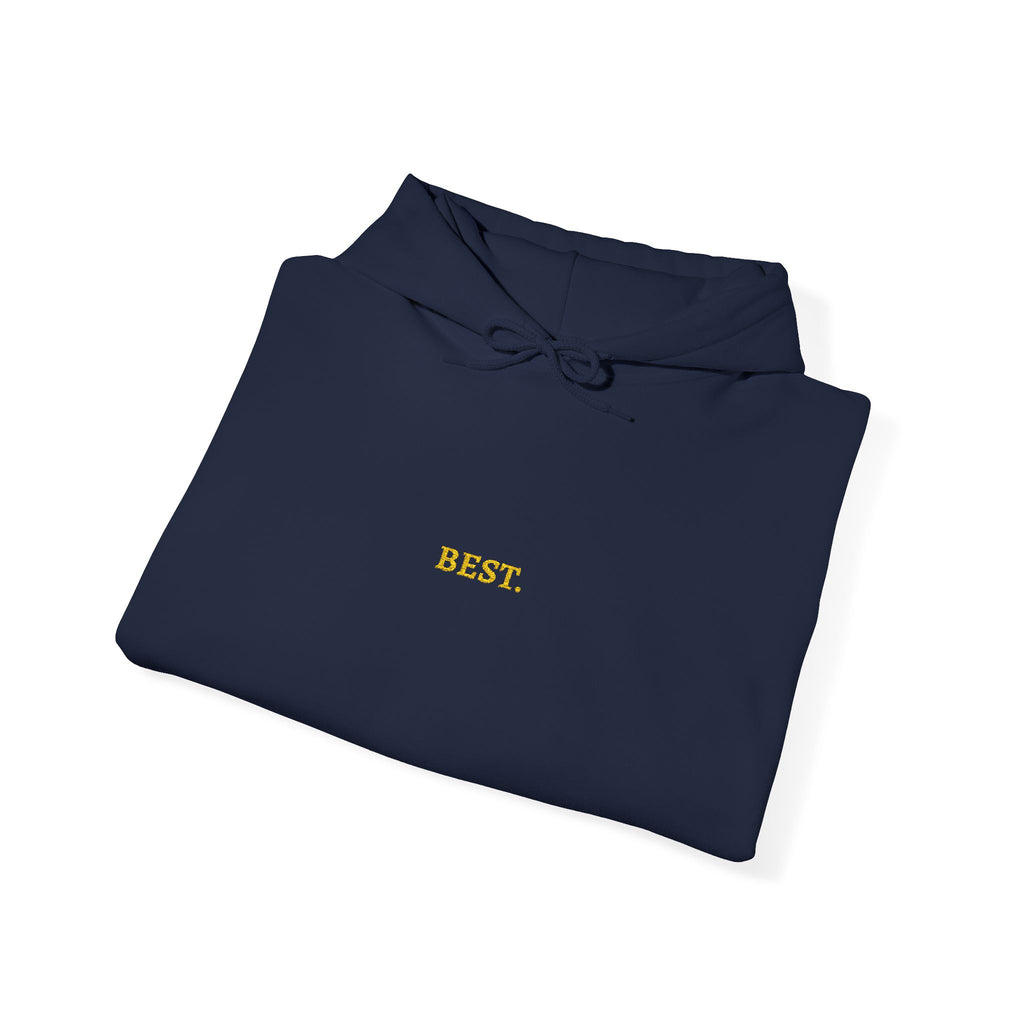 BEST. Gold Embroidered Modern-Classic Minimalist Hoodie
