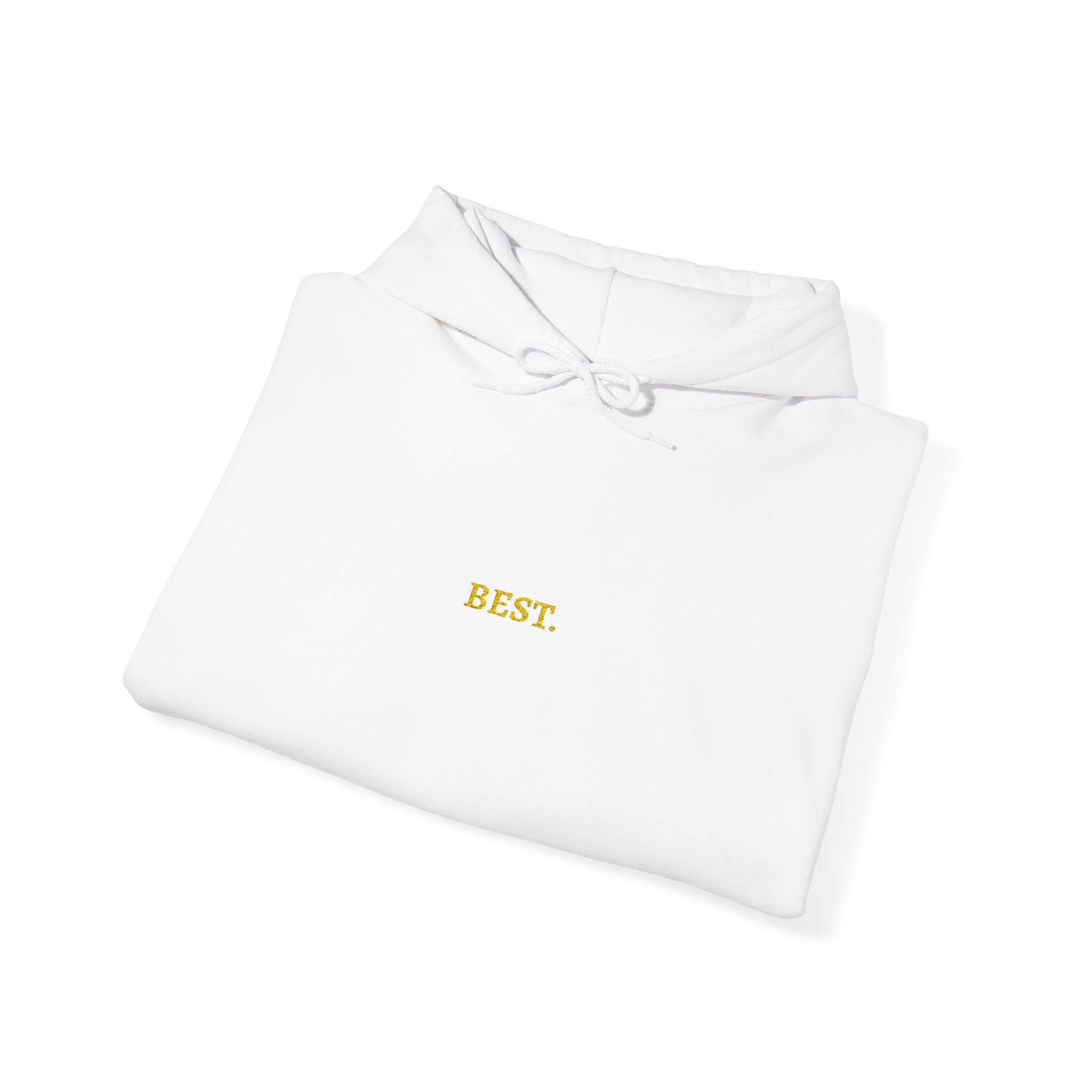 BEST. Gold Embroidered Modern-Classic Minimalist Hoodie