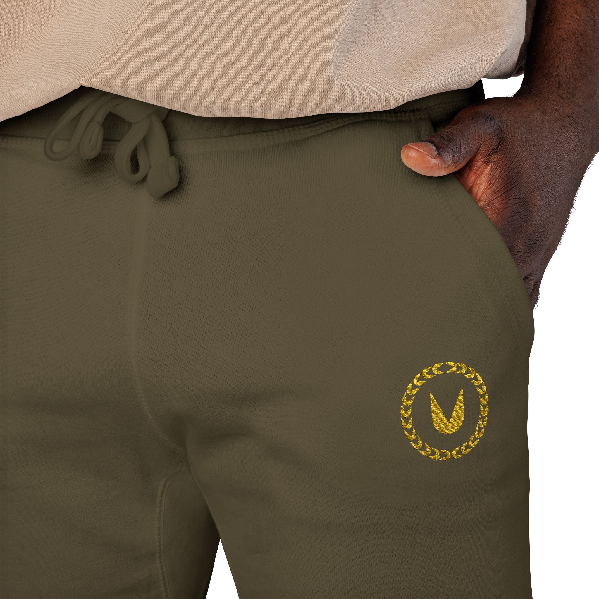 Modern-Classic Minimalist Joggers with Gold Embroidered ULC Emblem