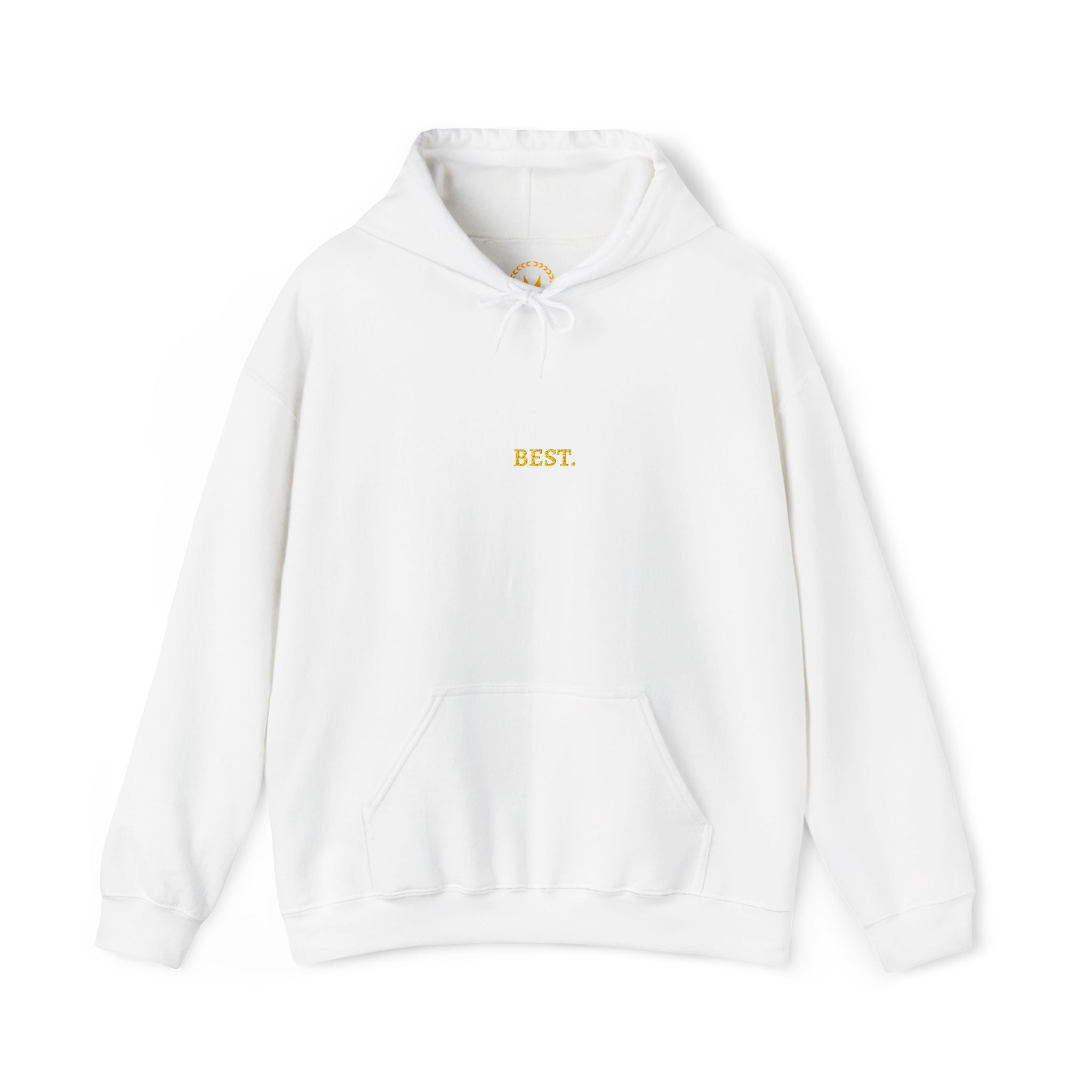 BEST. Gold Embroidered Modern-Classic Minimalist Hoodie
