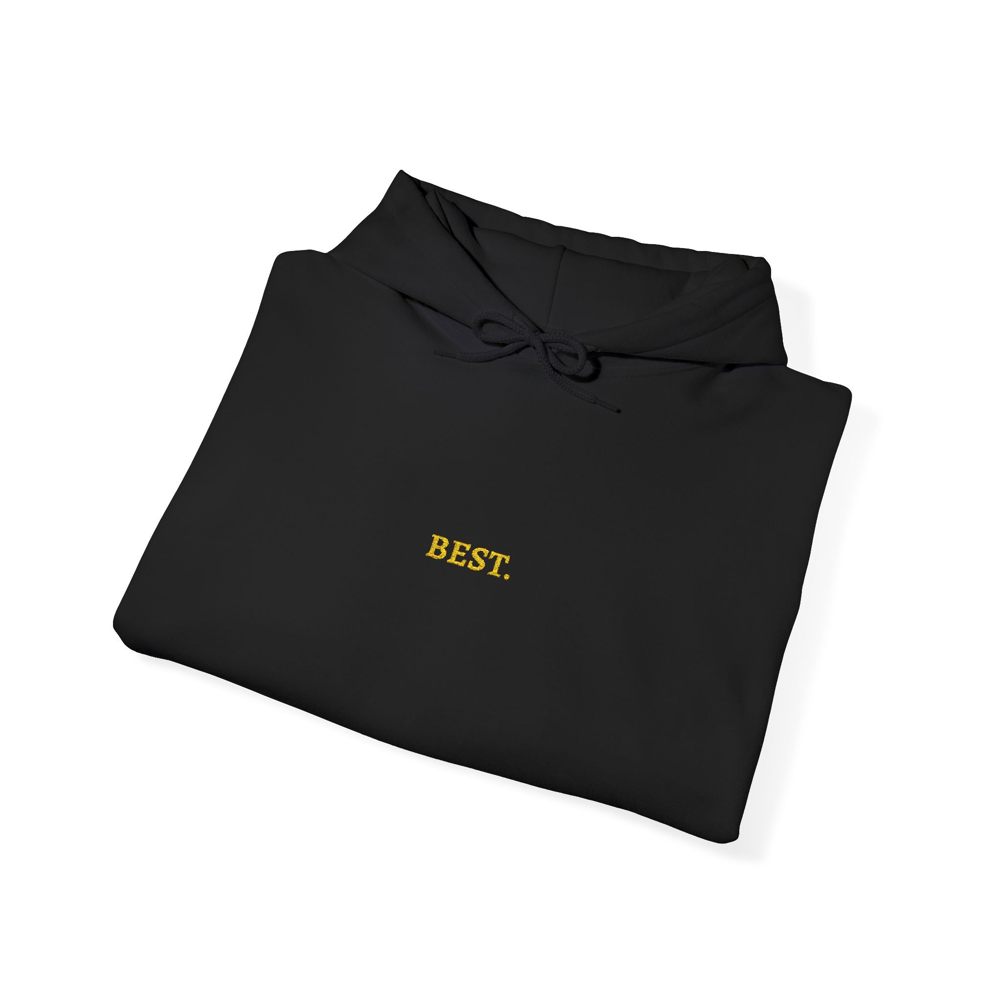 BEST. Gold Embroidered Modern-Classic Minimalist Hoodie