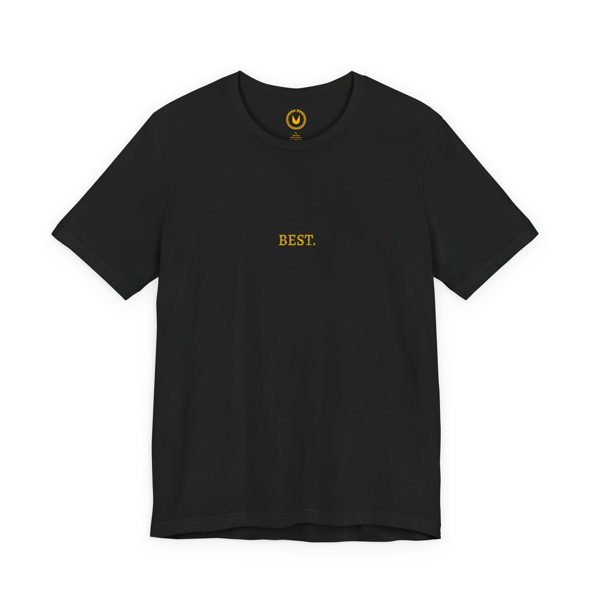 BEST. Gold Embroidered Modern-Classic Minimalist T-Shirt