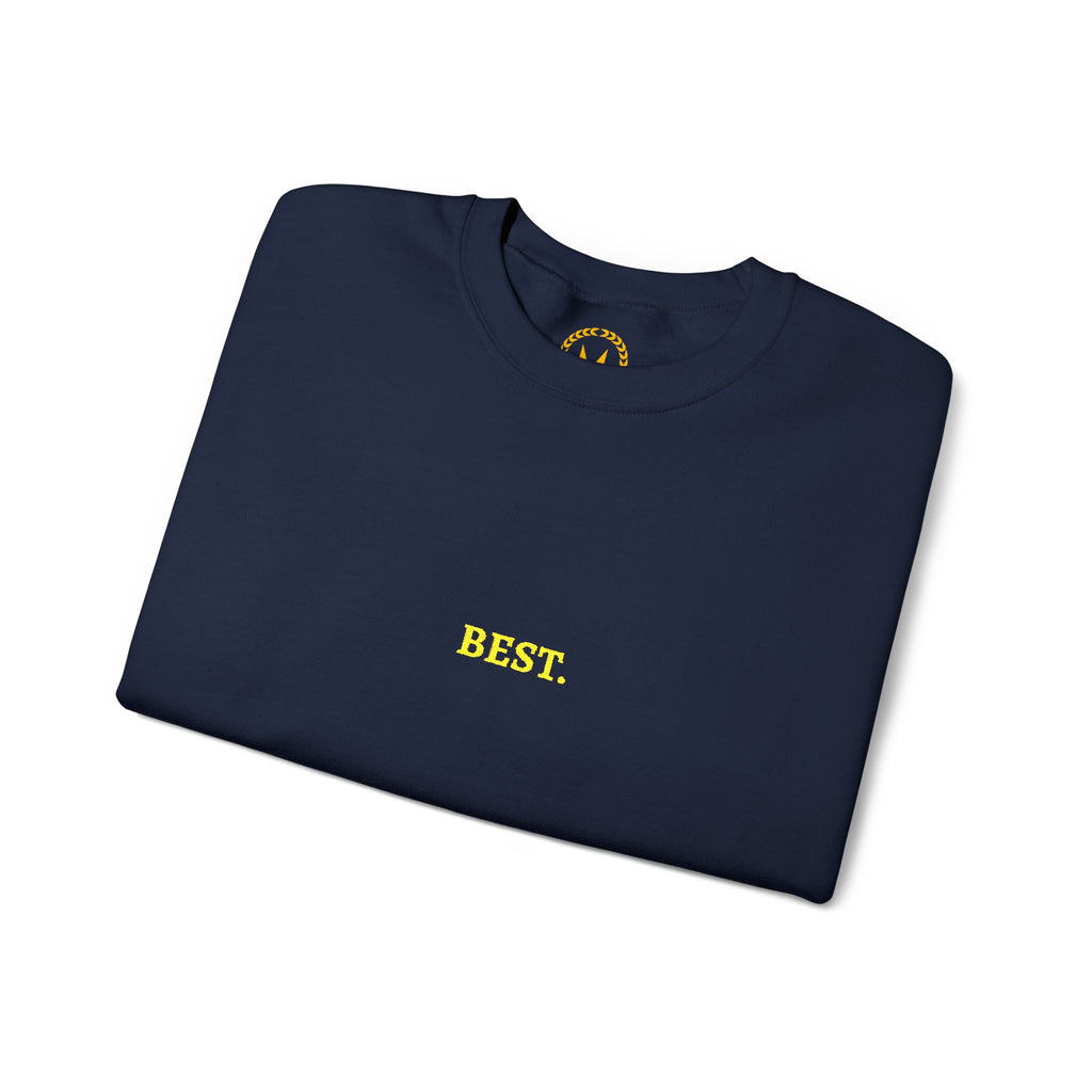 BEST. Gold Embroidered Modern-Classic Minimalist Sweatshirt