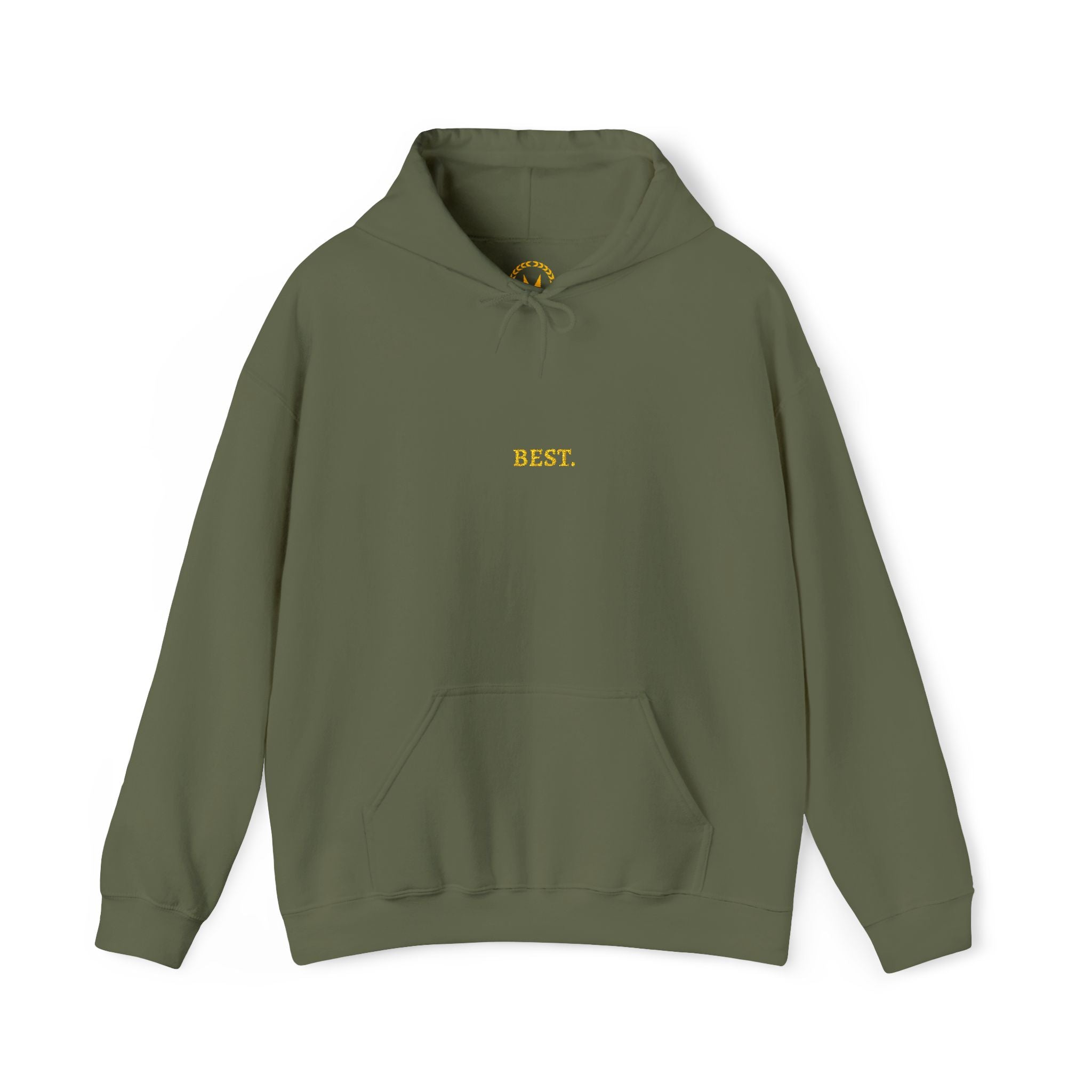 BEST. Gold Embroidered Modern-Classic Minimalist Hoodie